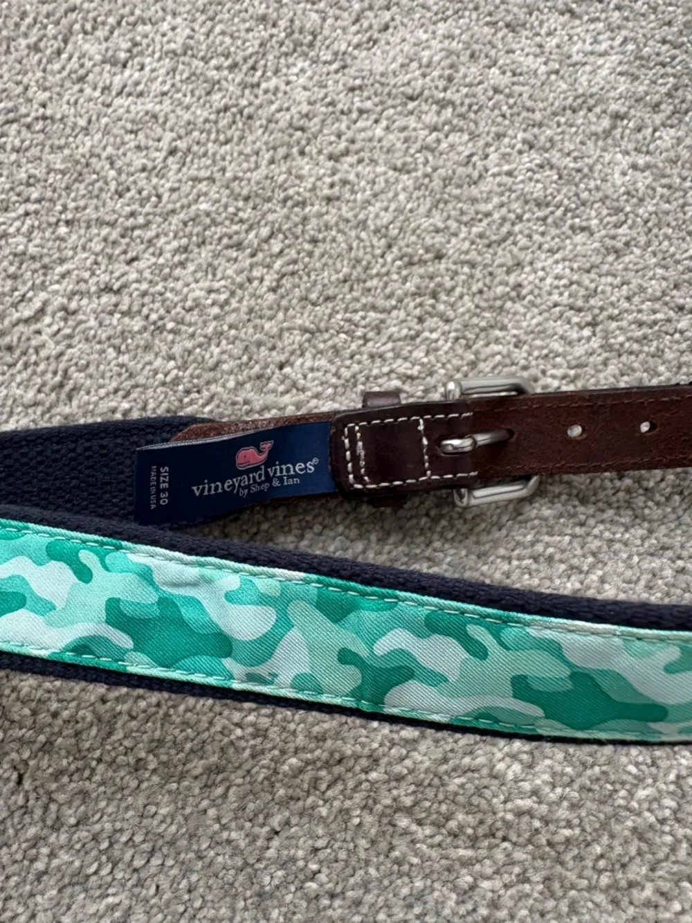 Vineyard Vines Boys Camo Canvas Club Belt